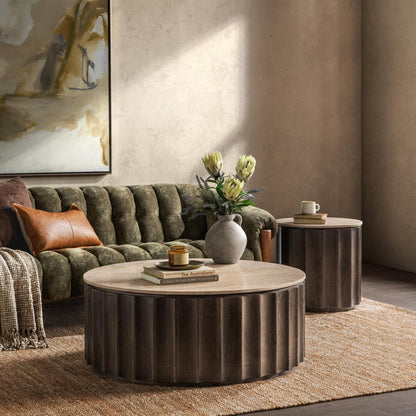 Cocoa Brown Travertine Coffee Table Baylee Coffee Table Collection