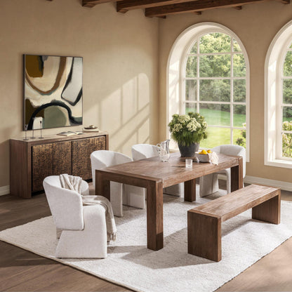 Toasted Chestnut Mango Wood Dining Table Glendale Dining Table Collection