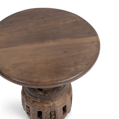 Natural Reclaimed Wood Accent & End Table Amira Accent Table Small Collection