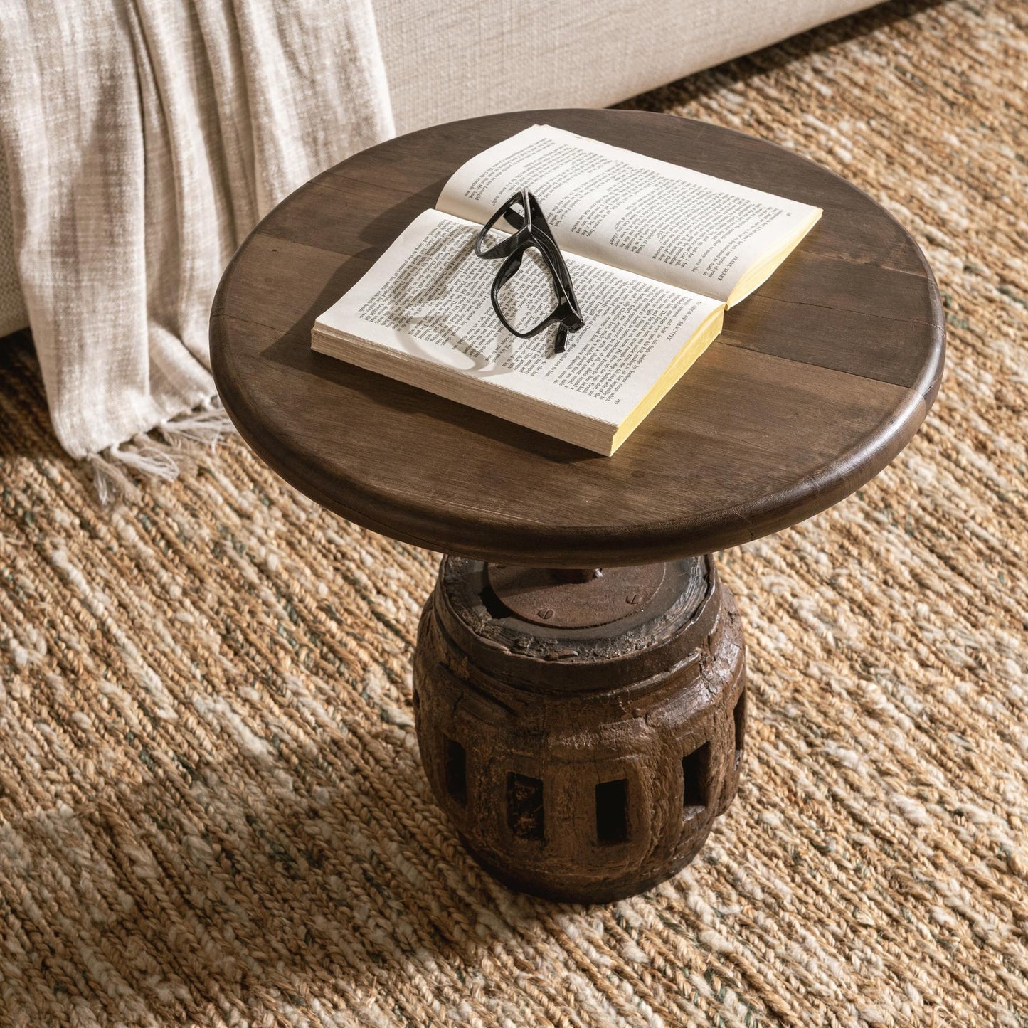 Natural Reclaimed Wood Accent & End Table Amira Accent Table Small Collection
