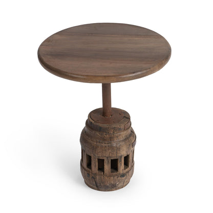 Natural Reclaimed Wood Accent & End Table Amira Accent Table Medium Collection
