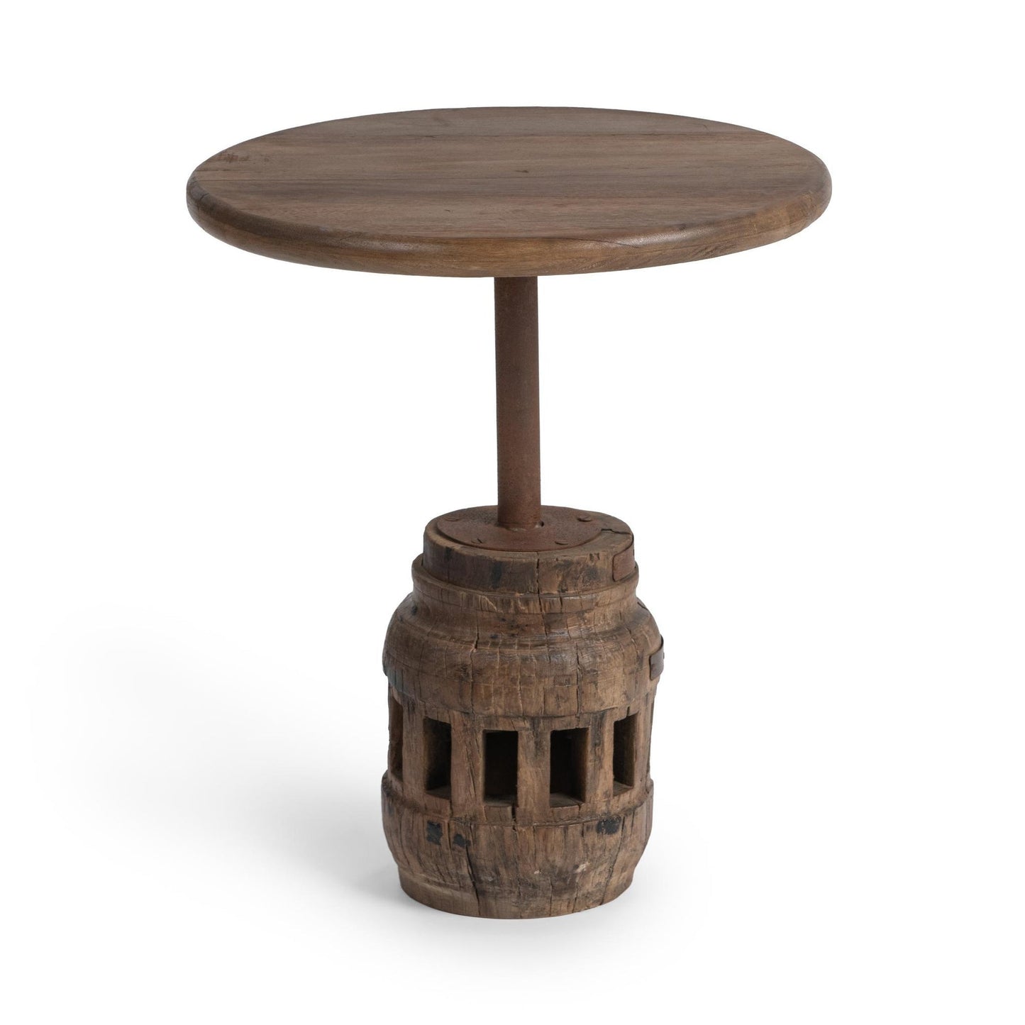 Natural Reclaimed Wood Accent & End Table Amira Accent Table Medium Collection