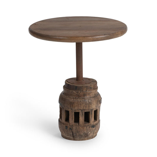 Natural Reclaimed Wood Accent & End Table Amira Accent Table Medium Collection
