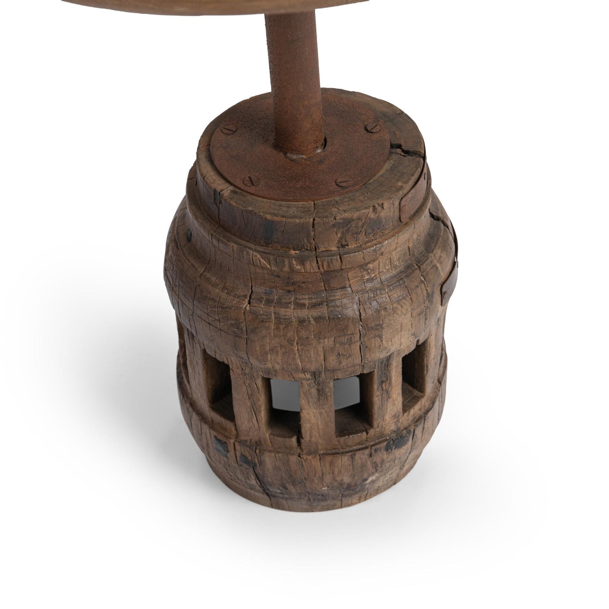 Natural Reclaimed Wood Accent & End Table Amira Accent Table Medium Collection
