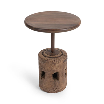 Natural Reclaimed Wood Accent & End Table Amira Accent Table Large Collection