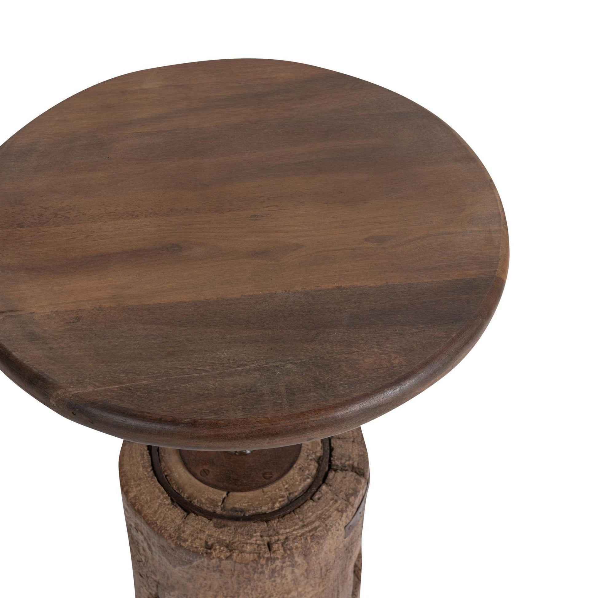Natural Reclaimed Wood Accent & End Table Amira Accent Table Large Collection