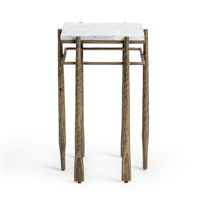 Moonstone White Marble Accent & End Table Jasmine End Table Collection