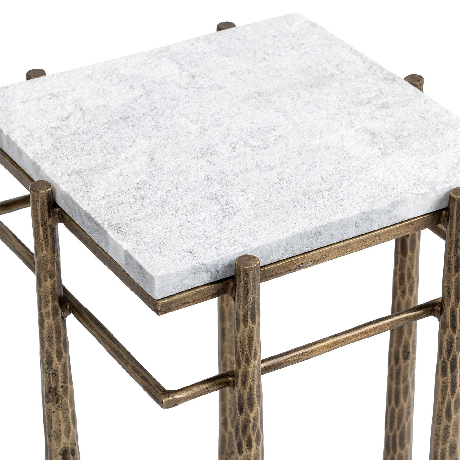 Moonstone White Marble Accent & End Table Jasmine End Table Collection