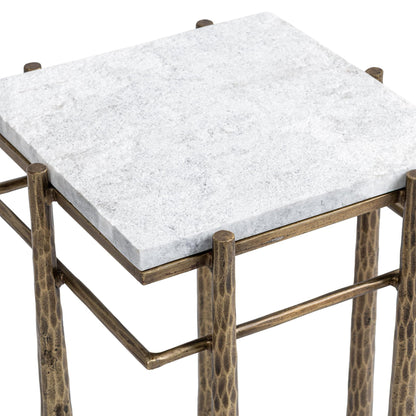 Moonstone White Marble Accent & End Table Jasmine End Table Collection