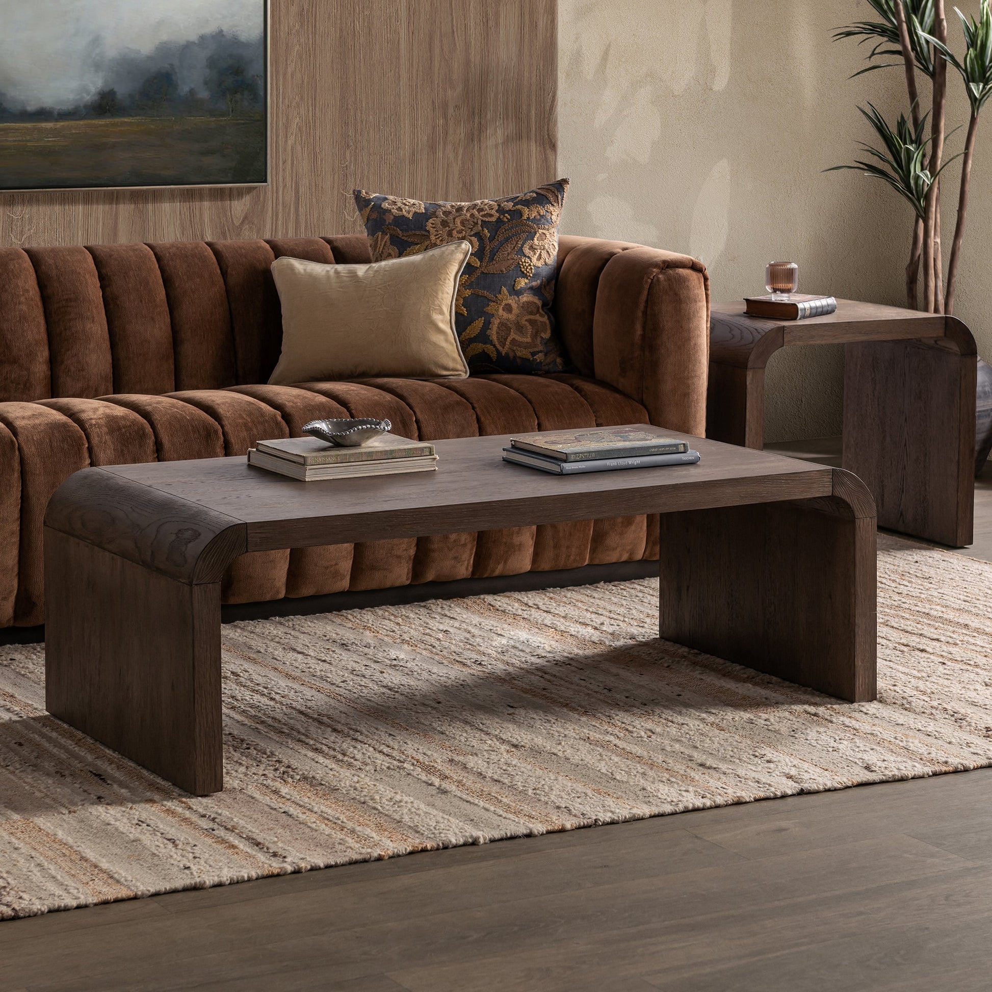 Walnut Ridge Oak Veneer Coffee Table Levine Coffee Table Collection