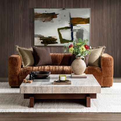 Riverstone Blend Travertine Coffee Table Alya Coffee Table Collection