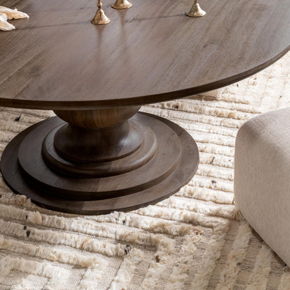 Pecan Brown Mango Wood Dining Table Hera Dining Table Collection