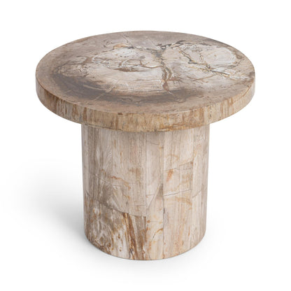 Sepia Vein Petrified Wood Accent & End Table Janelle Accent Table Collection