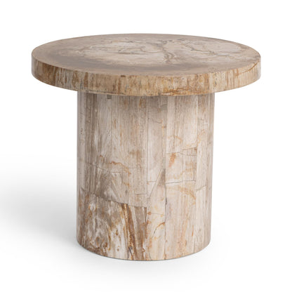 Sepia Vein Petrified Wood Accent & End Table Janelle Accent Table Collection