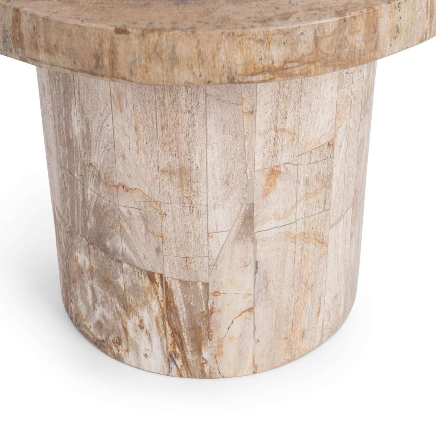 Sepia Vein Petrified Wood Accent & End Table Janelle Accent Table Collection