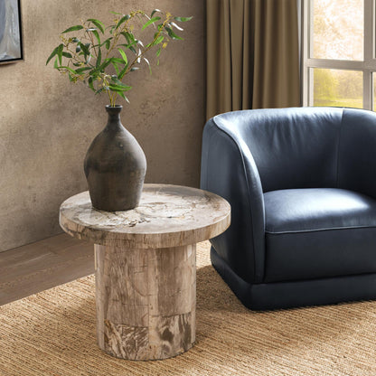 Sepia Vein Petrified Wood Accent & End Table Janelle Accent Table Collection
