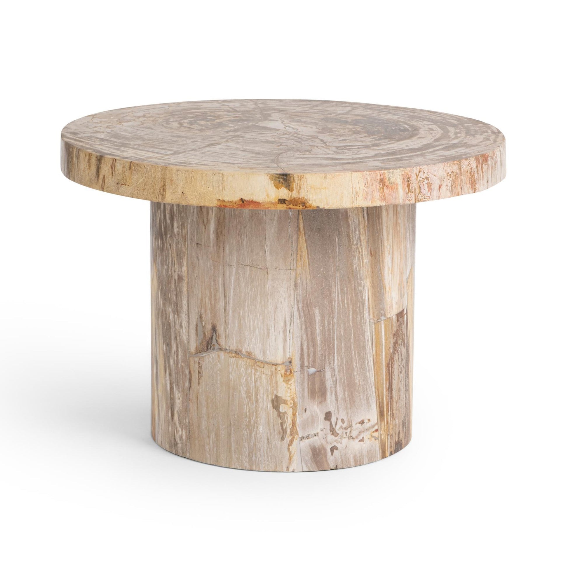 Sepia Vein Petrified Wood Accent & End Table Janelle Accent Table Collection