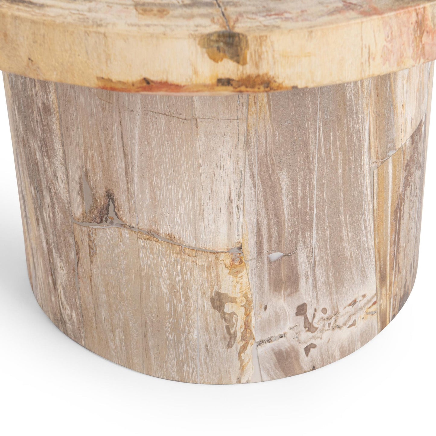 Sepia Vein Petrified Wood Accent & End Table Janelle Accent Table Collection