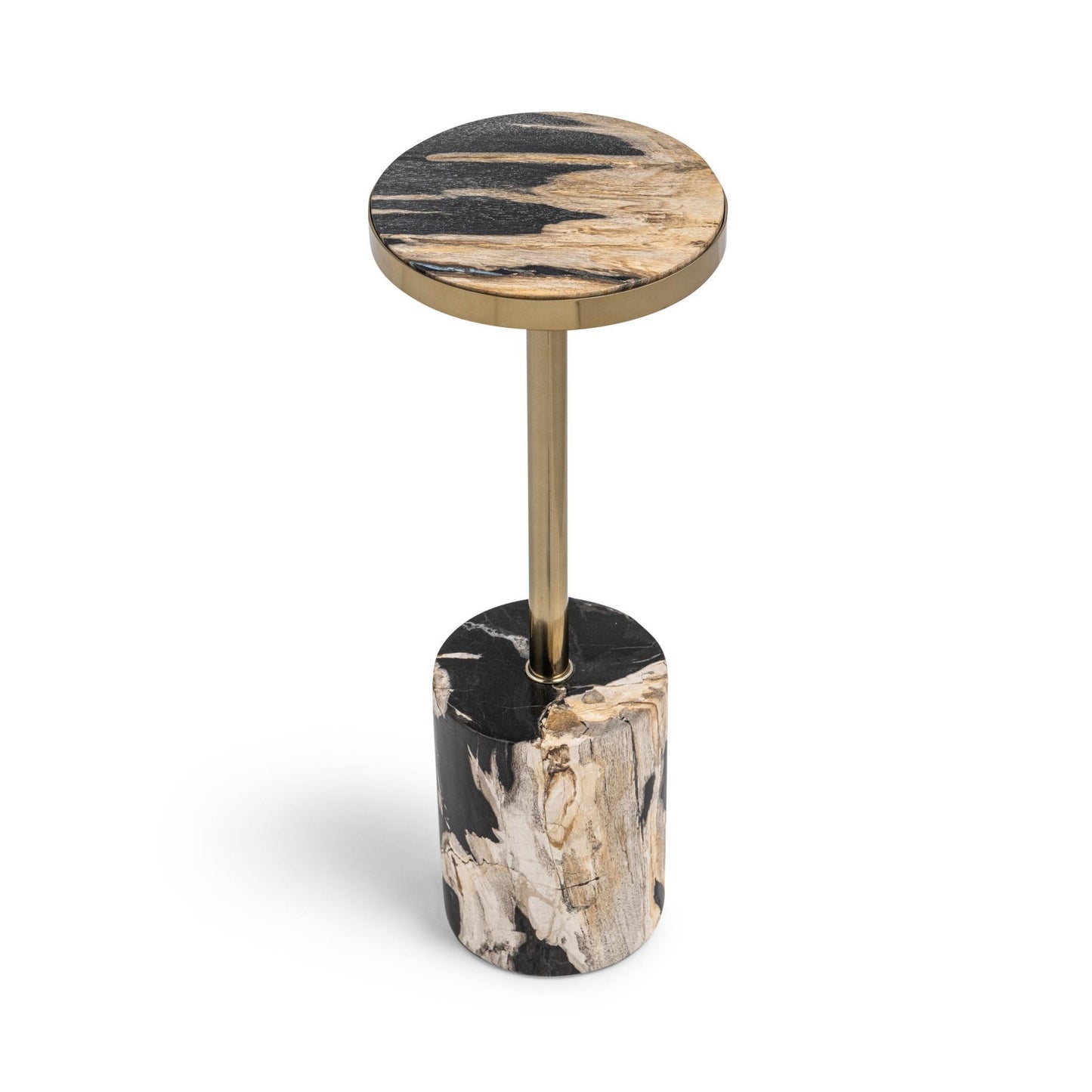Molten Husk Petrified Wood Accent & End Table Jordyn Accent Table Collection