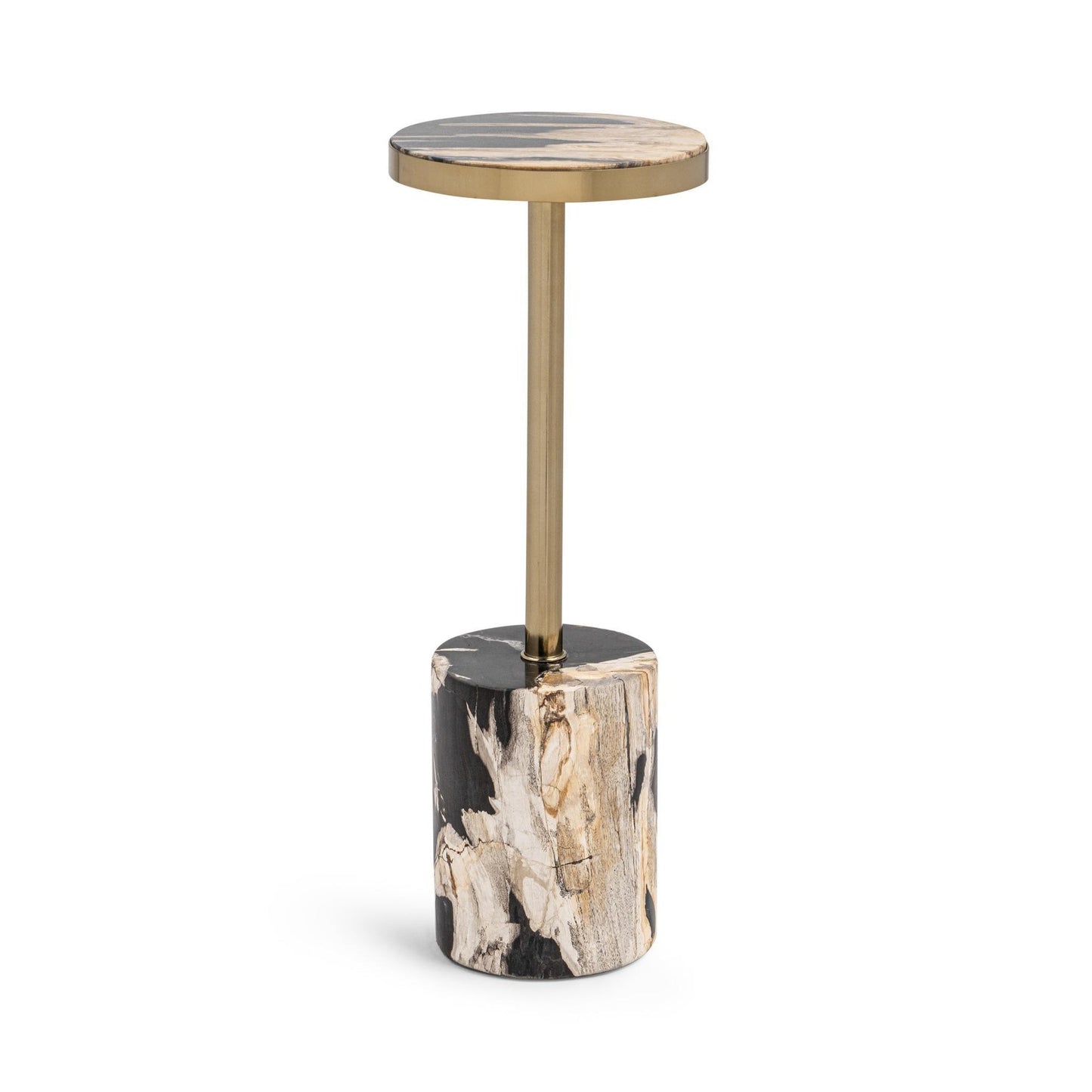 Molten Husk Petrified Wood Accent & End Table Jordyn Accent Table Collection