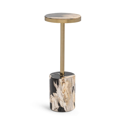 Molten Husk Petrified Wood Accent & End Table Jordyn Accent Table Collection