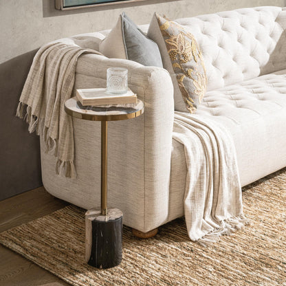 Molten Husk Petrified Wood Accent & End Table Jordyn Accent Table Collection