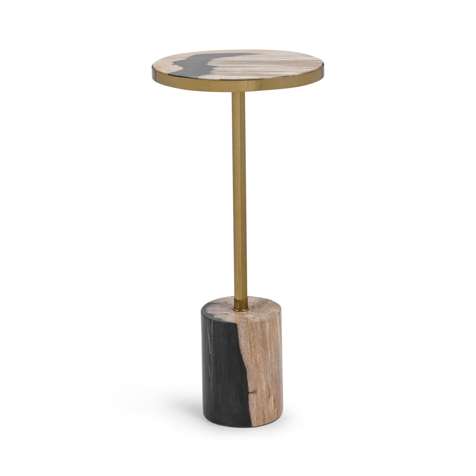 Molten Husk Petrified Wood Accent & End Table Jordyn Accent Table Collection