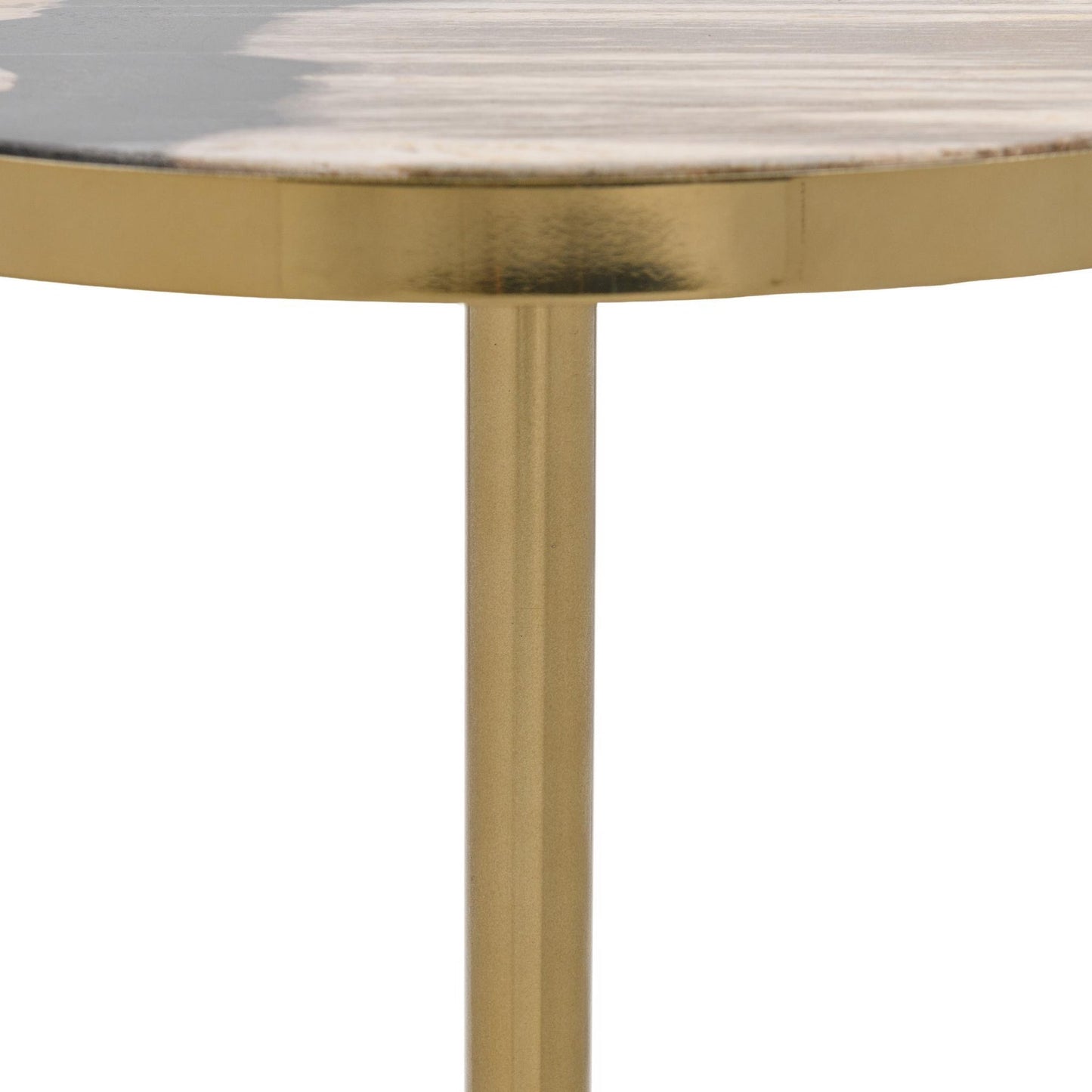 Molten Husk Petrified Wood Accent & End Table Jordyn Accent Table Collection
