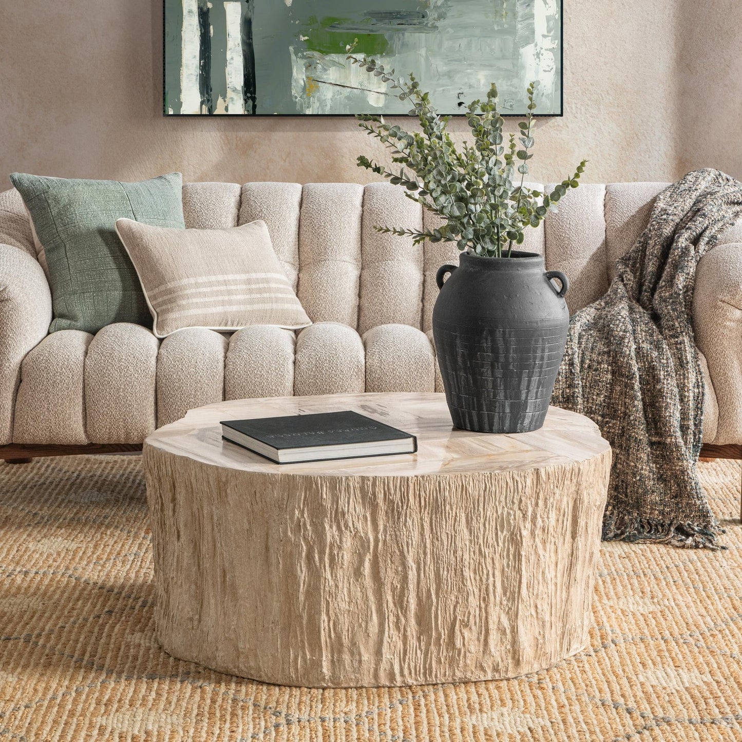 Coastal Birch Petrified Wood Coffee Table Messi Coffee Table Collection