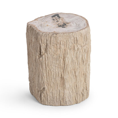 Coastal Birch Petrified Wood Accent & End Table Messi Table Collection
