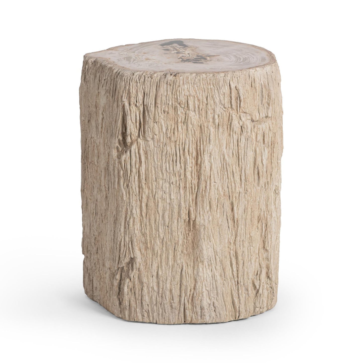 Coastal Birch Petrified Wood Accent & End Table Messi Table Collection