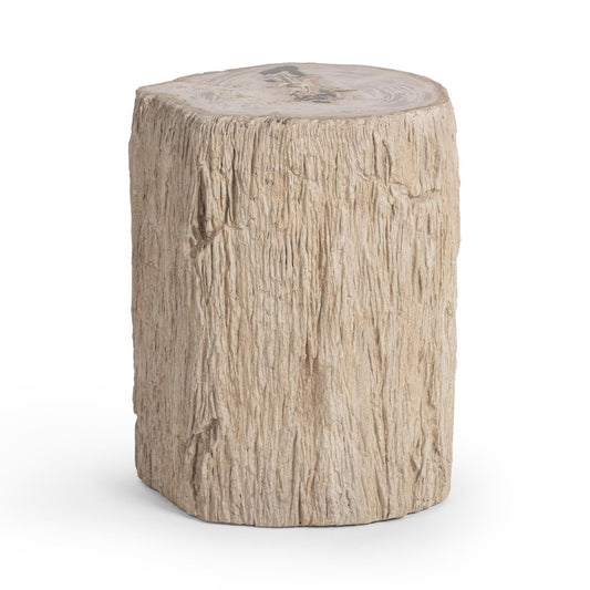 Coastal Birch Petrified Wood Accent & End Table Messi Table Collection
