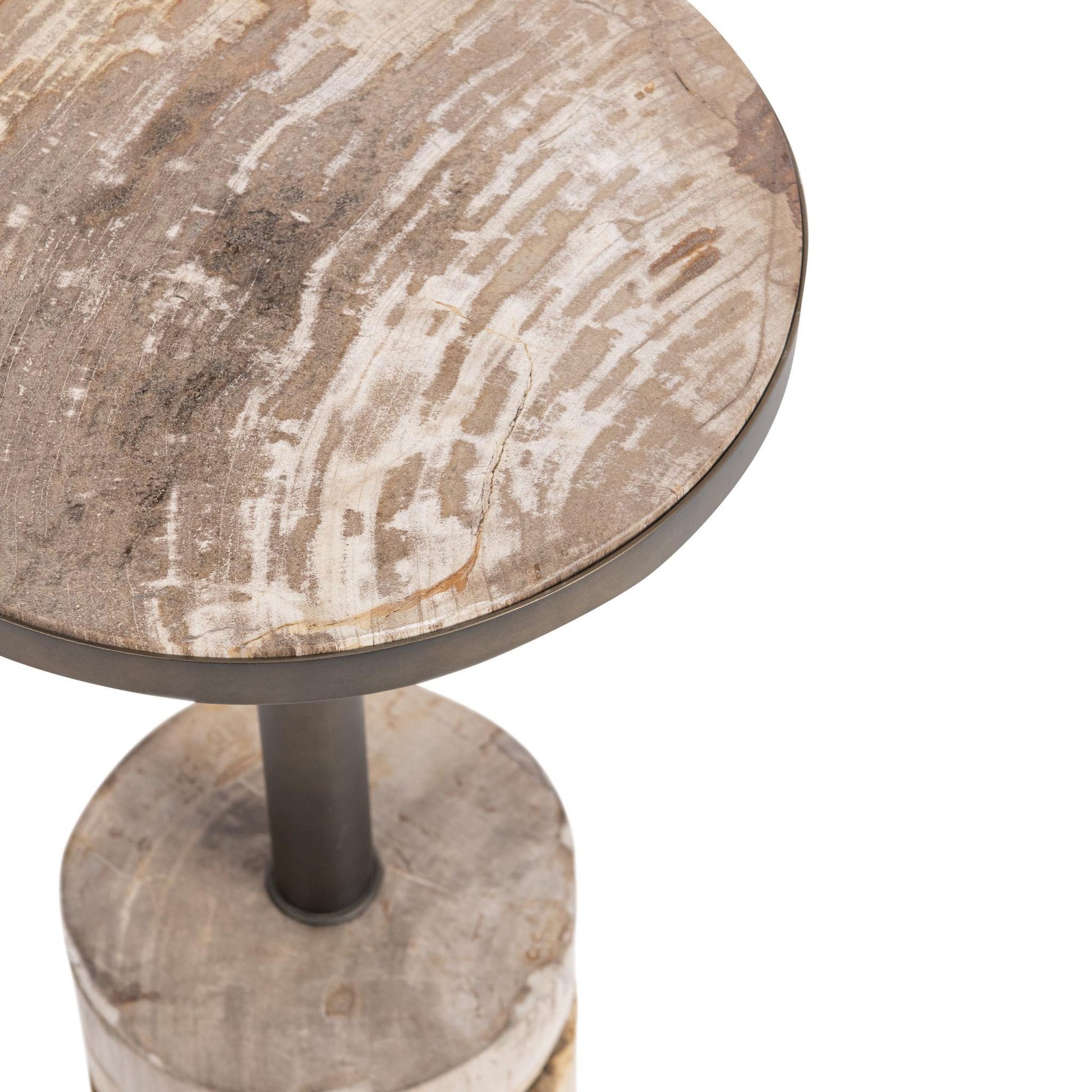 Natural Petrified Wood Accent & End Table Malta Accent Table Collection