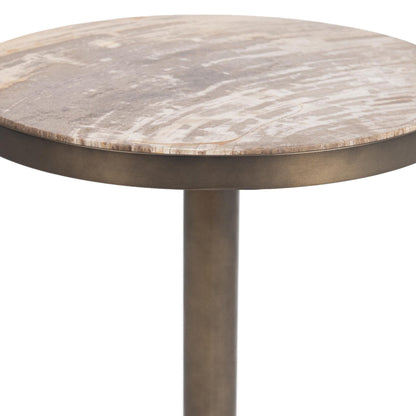 Natural Petrified Wood Accent & End Table Malta Accent Table Collection