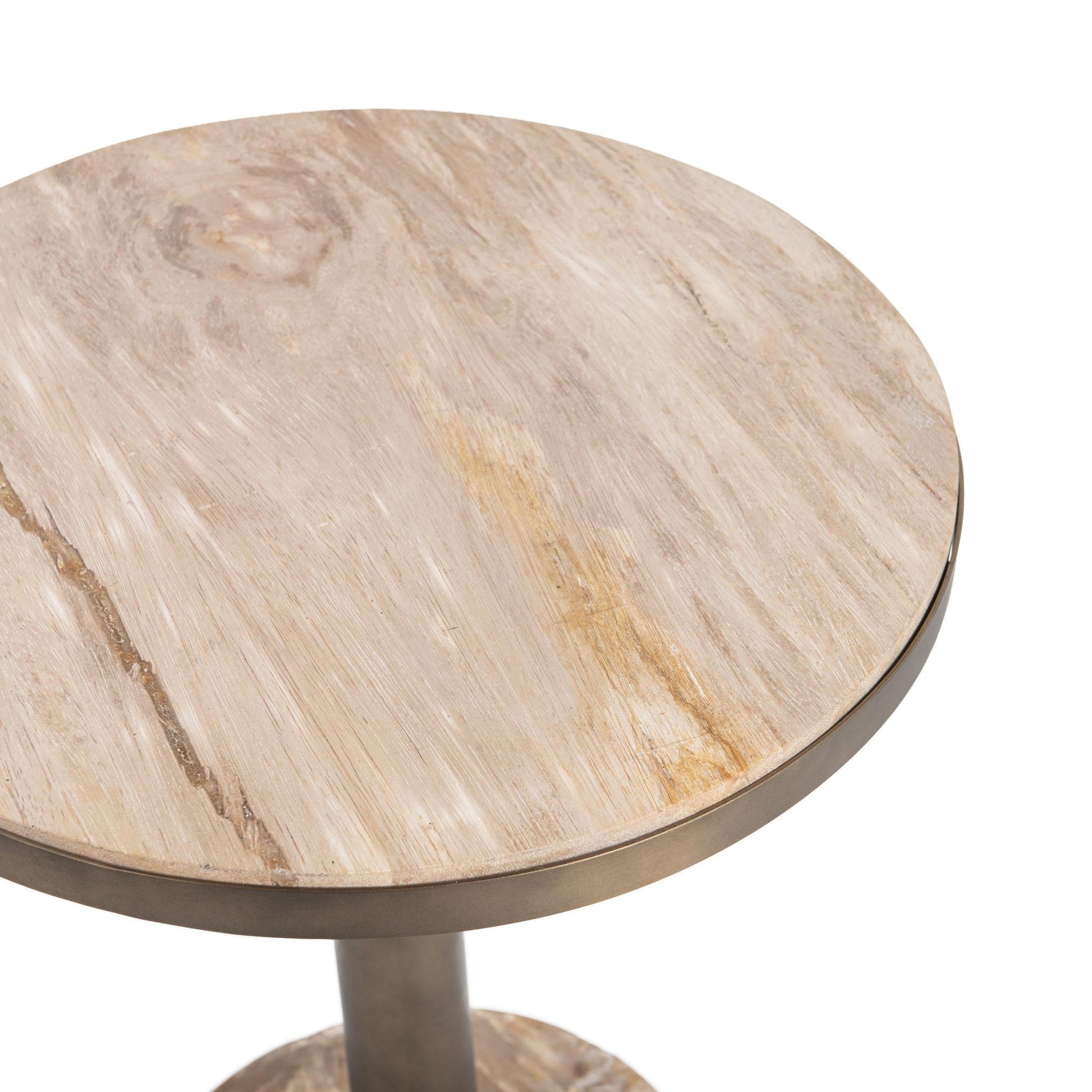 Natural Petrified Wood Accent & End Table Malta Accent Table Collection