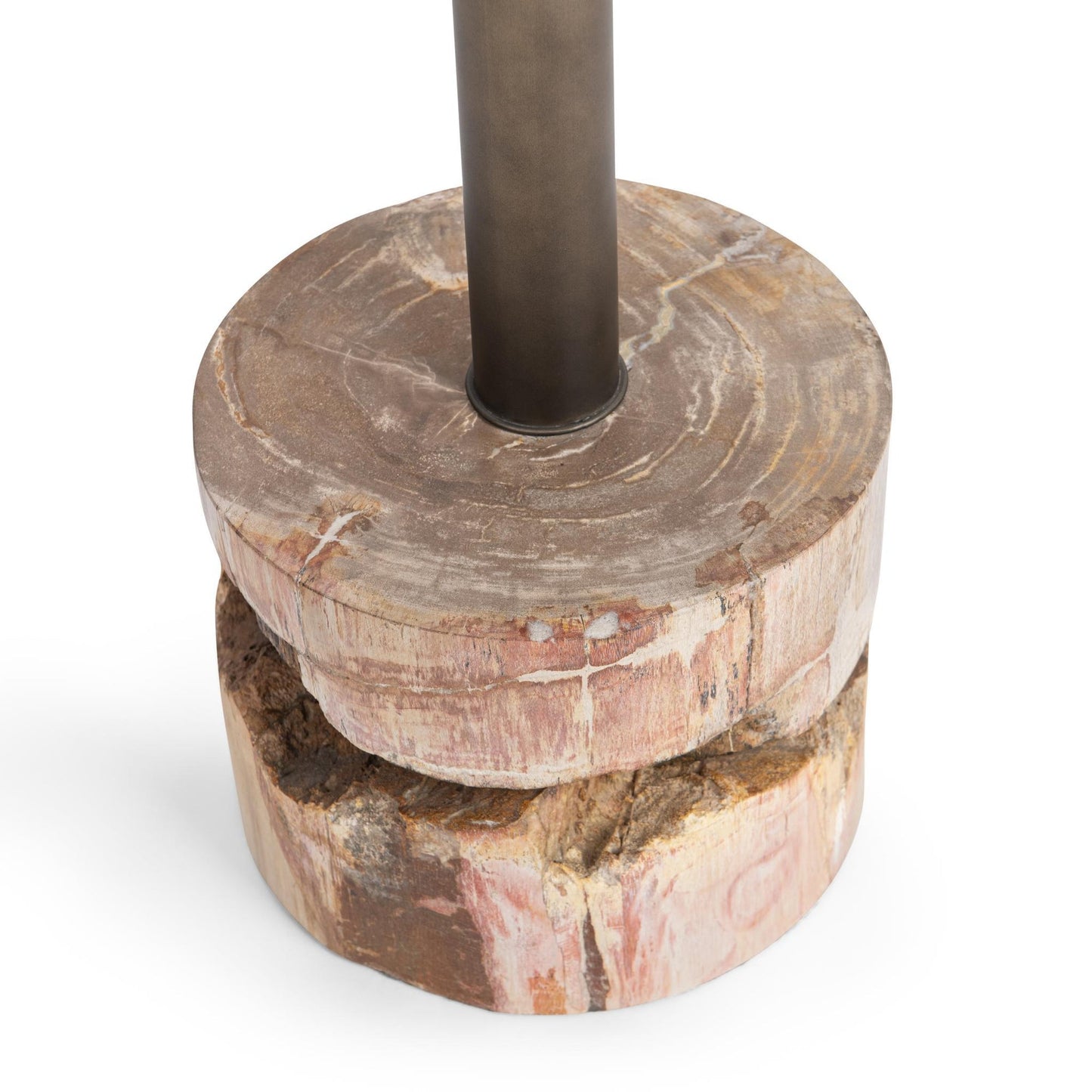 Natural Petrified Wood Accent & End Table Malta Accent Table Collection
