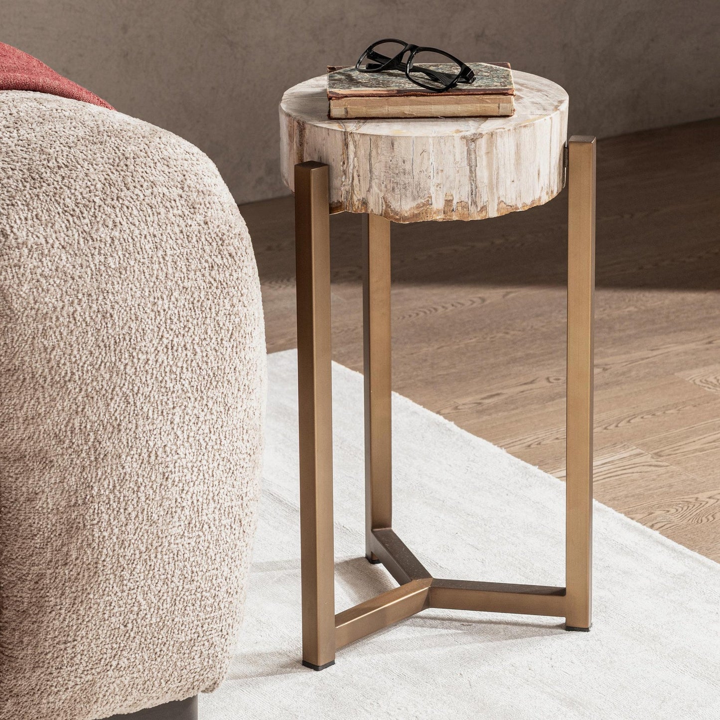 Natural Petrified Wood Accent & End Table Alliza Accent Table Collection
