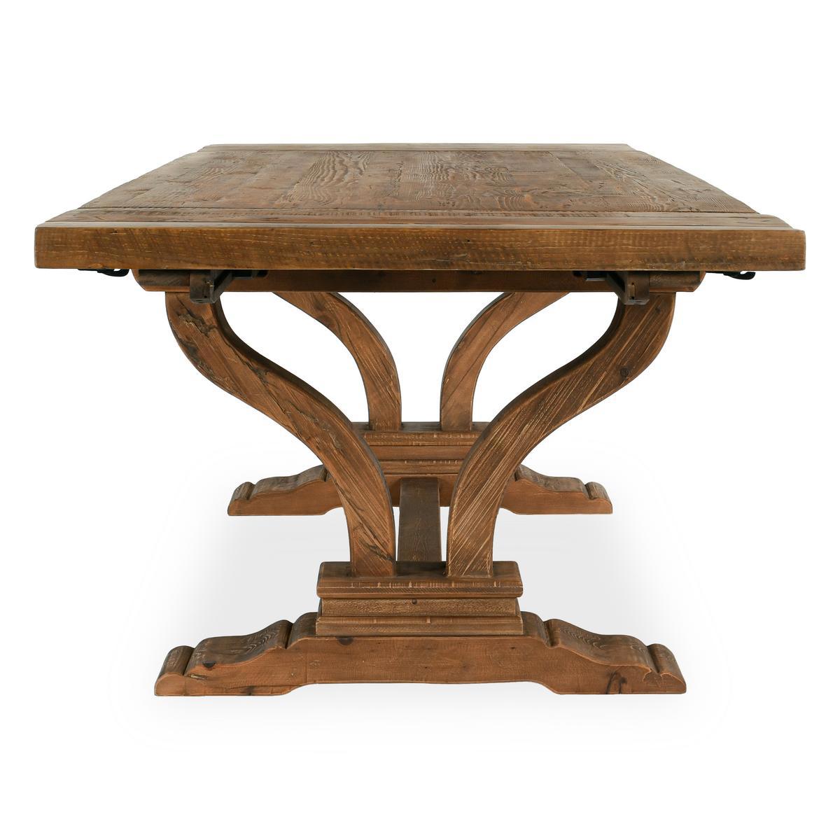Brown Reclaimed Pine Dining Table Alexander Extendable Dining Table Collection