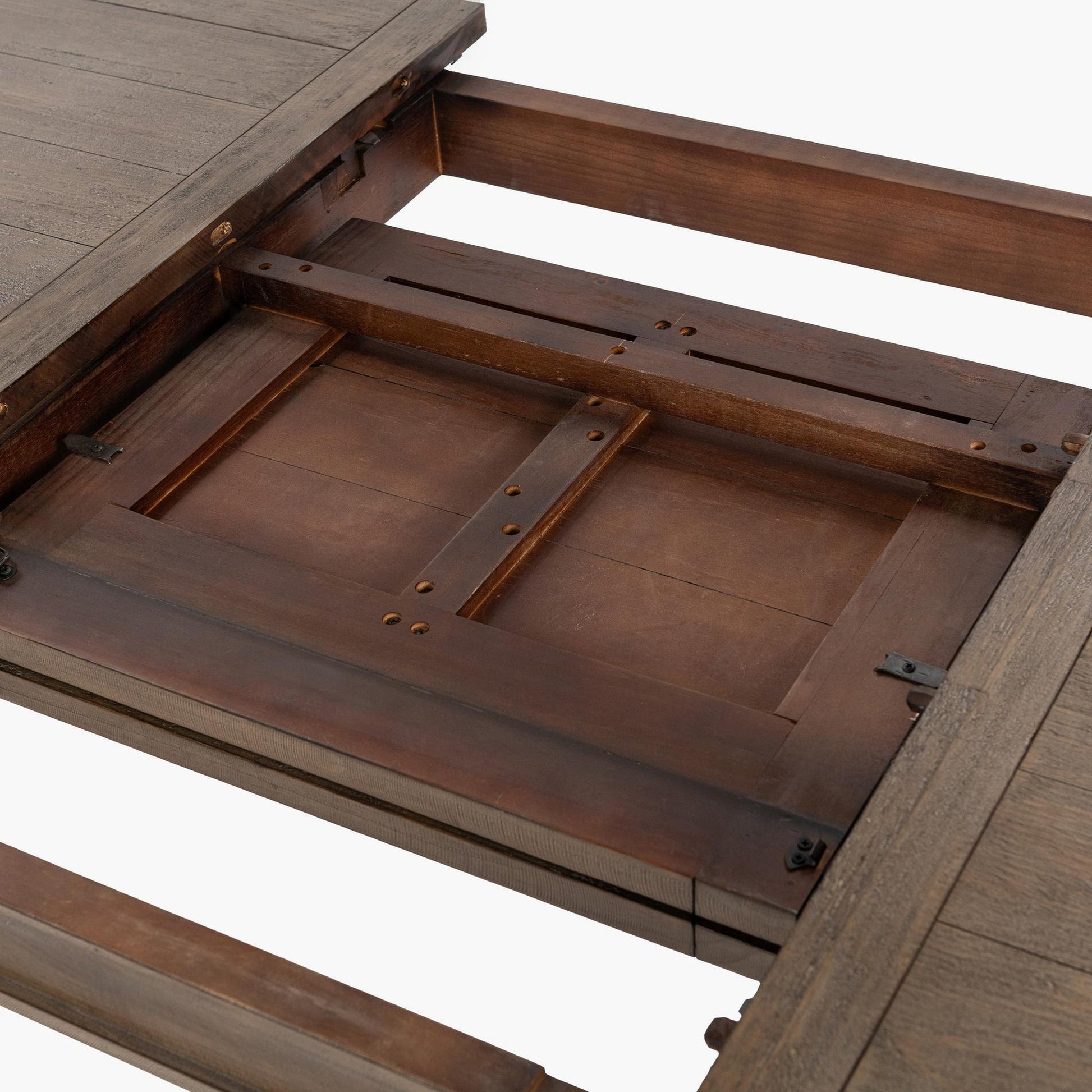 Distressed Brown Reclaimed Pine Dining Table Driftwood Extendable Dining Table Collection