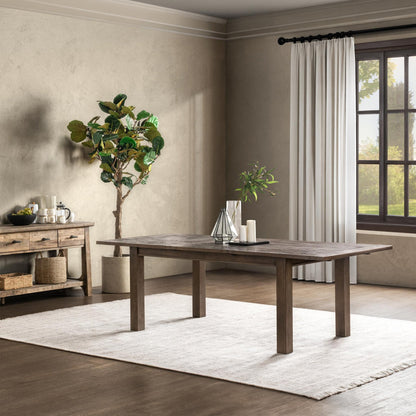 Driftwood Extendable Dining Table Distressed Brown
