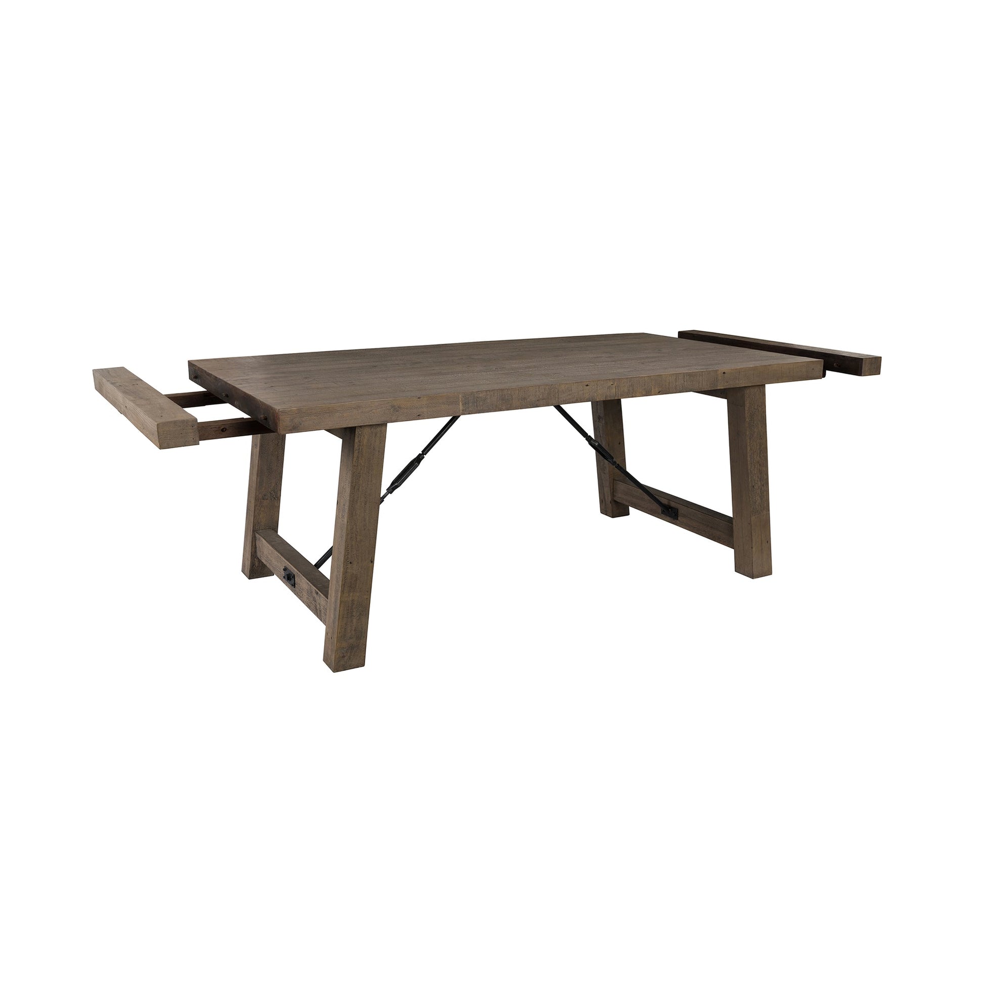 Distressed Brown Reclaimed Pine Dining Table Tuscany Extendable Dining Table Collection