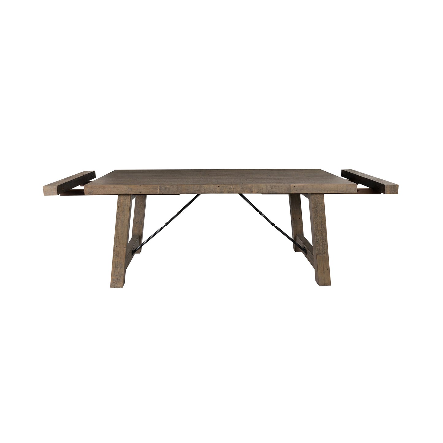 Distressed Brown Reclaimed Pine Dining Table Tuscany Extendable Dining Table Collection