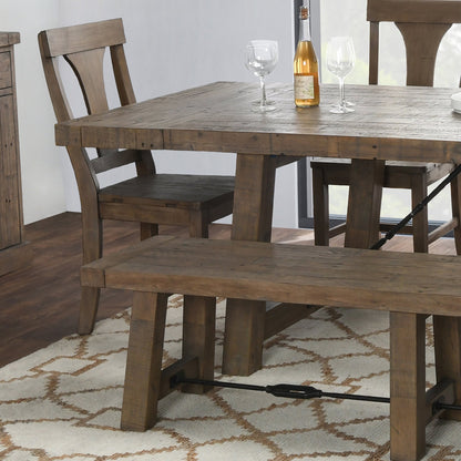 Tuscany Extendable Dining Table Distressed Brown