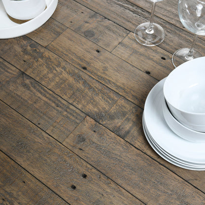 Distressed Brown Reclaimed Pine Dining Table Tuscany Extendable Dining Table Collection