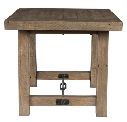 Distressed Brown Reclaimed Pine Accent & End Table Tuscany End Table Collection