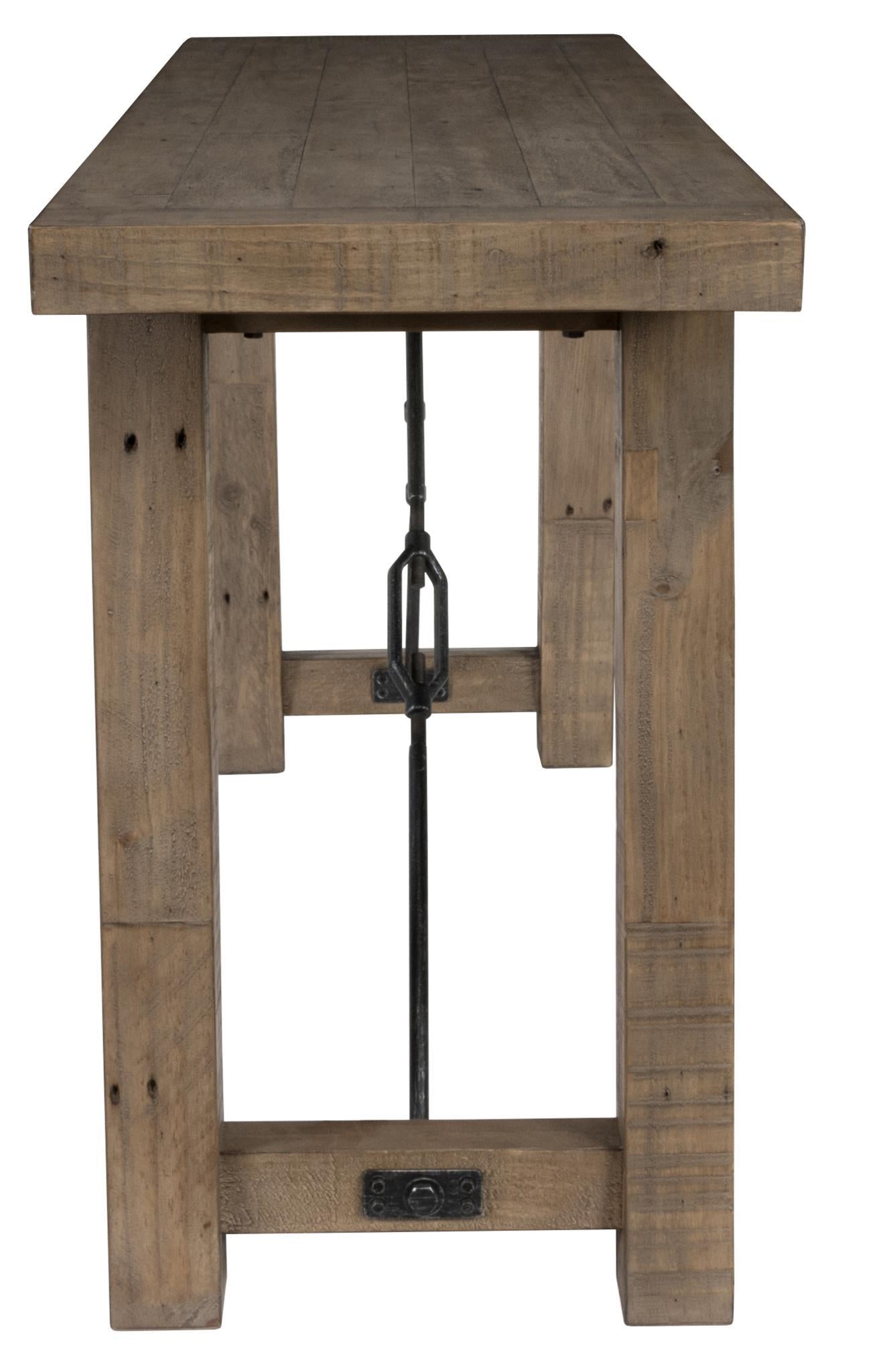 Distressed Brown Reclaimed Pine Console Table Tuscany Console Table Collection
