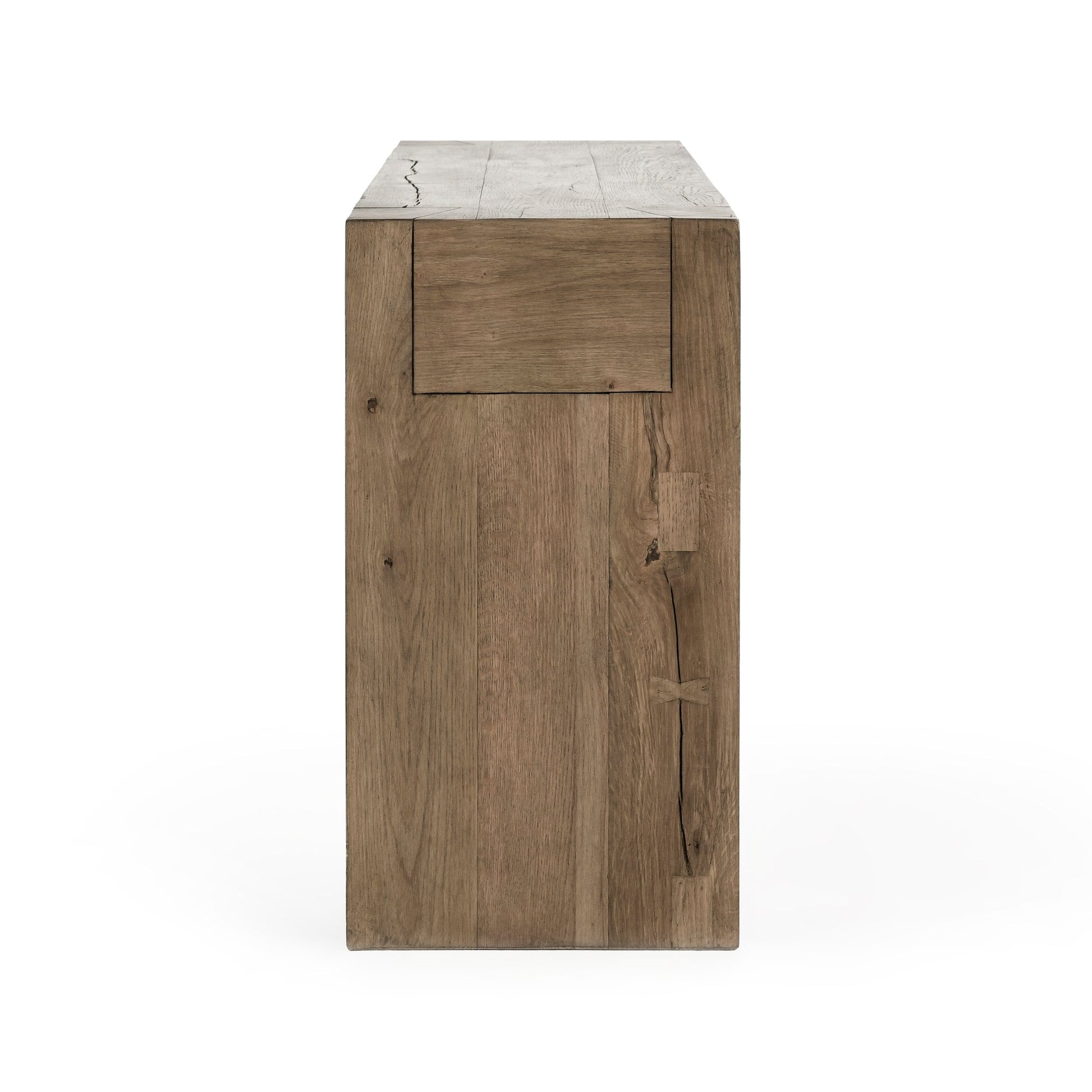 Cafe Brown Reclaimed Oak Console Table Bristol Console Table Collection