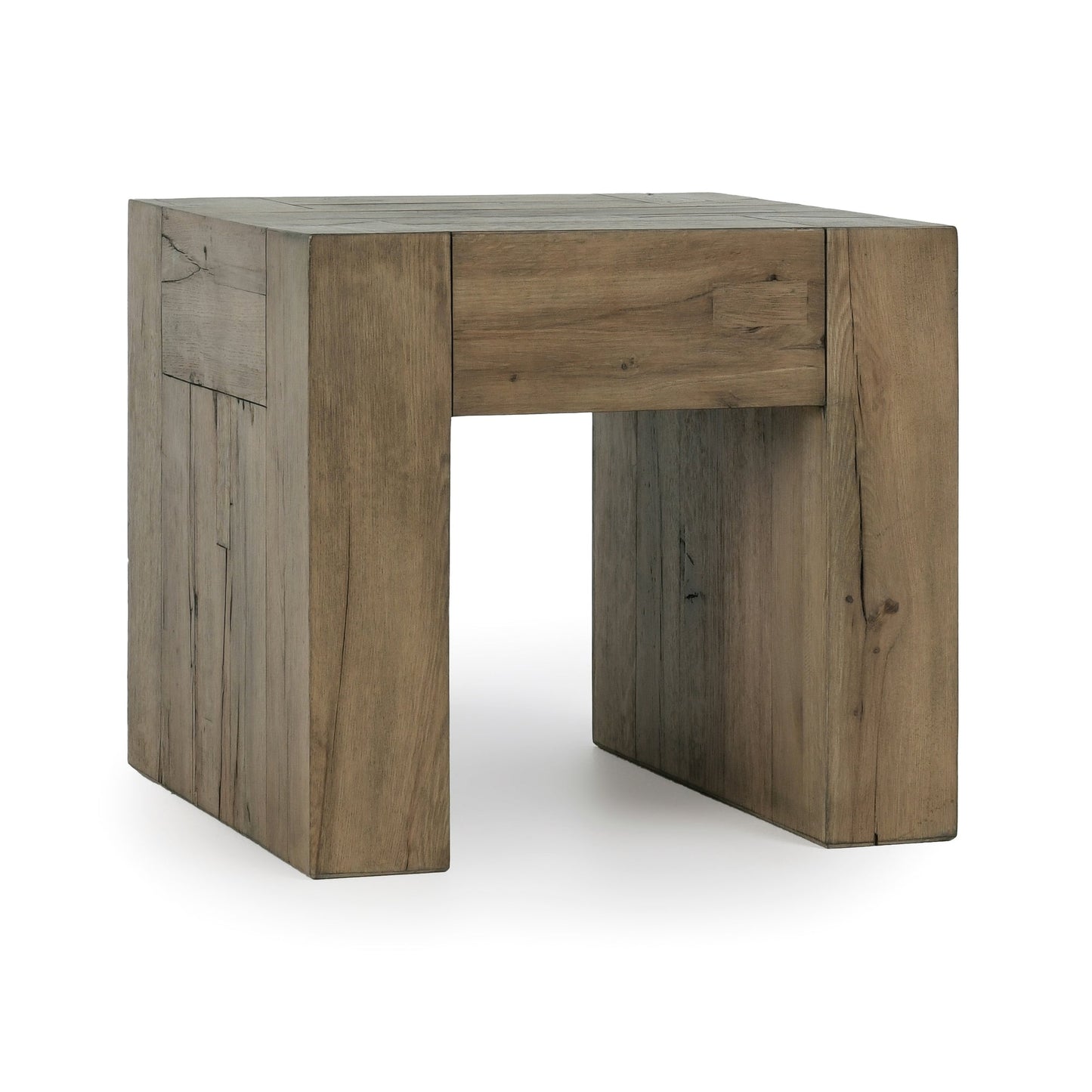 Cafe Brown Reclaimed Oak Accent & End Table Bristol End Table Collection