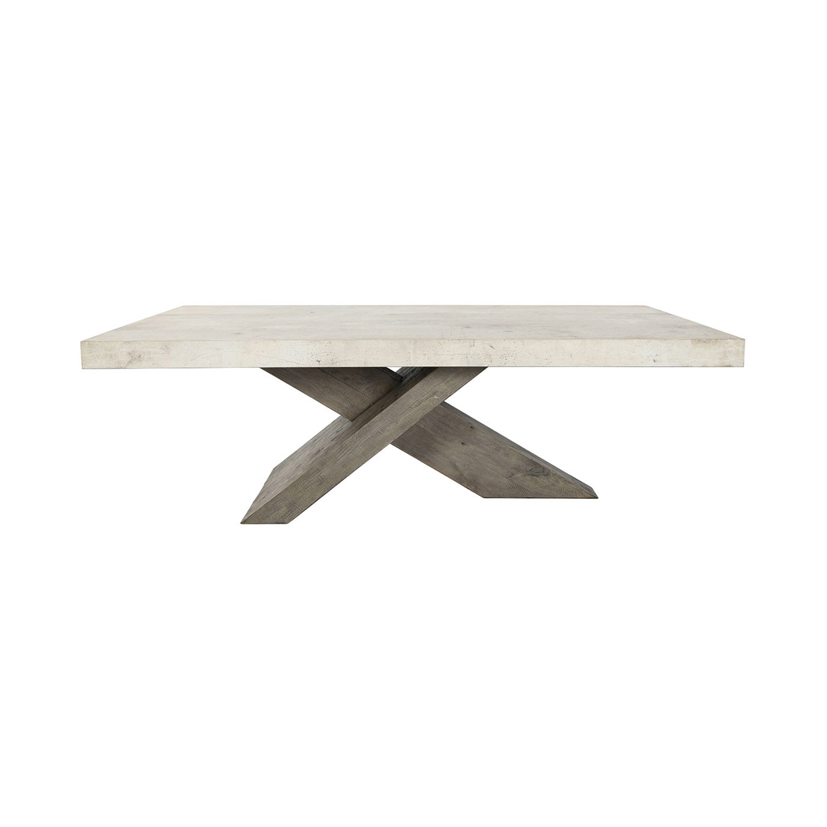 Antique White/Distressed Brown Laminate Coffee Table Durant Coffee Table Collection