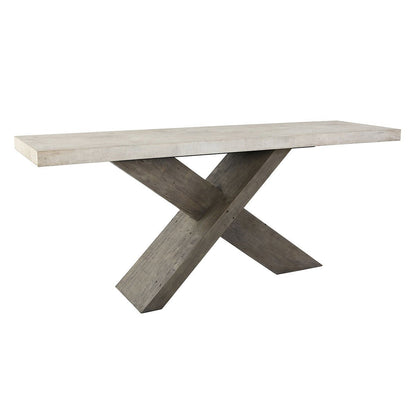 Antique White/Distressed Brown Laminate Console Table Durant Console Table Collection